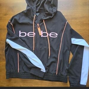 bebe Sport Zip-Up Hoodie Jacket – L